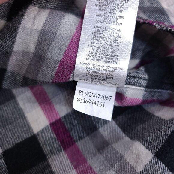 Fox Racing Shirt Womens Medium Pearl Snap Flannel Plaid Motocross Western - Picture 10 of 10